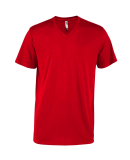 Soffe P602CS MENS CVC SS V NECK TEE in Red fh9