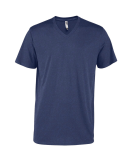 Soffe P602CS MENS CVC SS V NECK TEE in Denim heather ker