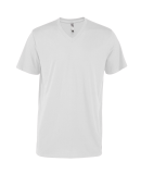 Soffe P602CS MENS CVC SS V NECK TEE in White n5r