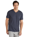 Soffe P602TS MENS TRI BLEND SS V NECK TEE in Oatmeal heather k2z