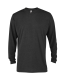 Soffe P603TS MENS TRI BLEND LS TEE in Black heather k2w