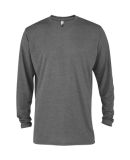 Soffe P603TS MENS TRI BLEND LS TEE in Charcoal heather k2y