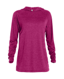 Soffe P909TS ADULT TRI BLEND RAGLAN HOODIE in Berry heather k3d