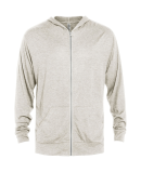 Soffe P910TS ADULT TRI BLEND FULL ZIP HOOD in Oatmeal heather k2z