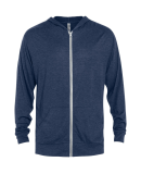 Soffe P910TS ADULT TRI BLEND FULL ZIP HOOD in Athletic navy heather k3a