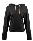 Burnside Clothing 5667 Women's Dawn to Dusk Hooded in Heather black