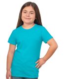 Bayside Apparel 37100 Girls' Princess T-Shirt in Heather blondie blue