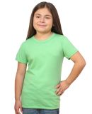 Bayside Apparel 37100 Girls' Princess T-Shirt in Heather green apple