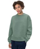 Bayside Apparel 7702 Women's USA-Made Fleece Crewn in Sage