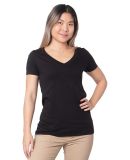 Bayside Apparel 5875 Women's USA-Made Fine Jersey  in Black