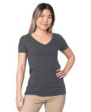 Bayside Apparel 5875 Women's USA-Made Fine Jersey  in Charcoal