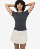 Los Angeles Apparel 43021GD GD Cap Sleeve Baby Tee in Dolphin blue
