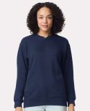 Gildan SF008 Unisex Softstyle Midweight Fleece Qua in Navy