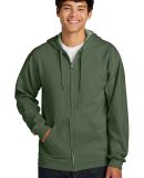 Gildan SF600 Unisex Softstyle Fleece Hooded Sweats in Military green