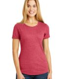 Gildan 6750L Ladies' Triblend T-shirt in Heather red