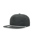 Decky Hats  6032 Decky 5-Panel Rope Cap in Charcoal/white