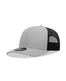 Decky Hats  DEC6021 Decky Six-Panel Trucker in Heather grey/black