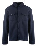Burnside Clothing 8760 Fleece Snap Jacket in Navy