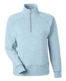 J America 8743 Women's Electric Fleece Quarter-Zip in Electric sky
