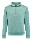 J America 8741 Electric Fleece Quarter-Zip Sweatsh in Electric jade