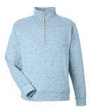 J America 8741 Electric Fleece Quarter-Zip Sweatsh in Electric sky