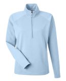 J America 8754 Women's Apex Fleece Quarter-Zip Pul in Ice blue