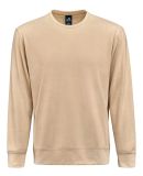 J America 8761 Element Fleece Crewneck Sweatshirt in Almond