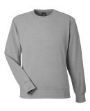 J America 8761 Element Fleece Crewneck Sweatshirt in Grey