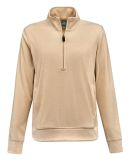 J America 8762 Women's Element Fleece Quarter-Zip  in Almond