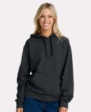 Jerzees IC49MR Ultimate CVC Hooded Sweatshirt in Black ink heather