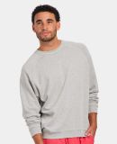Boxercraft BM5104 French Terry Crew Pullover in Oxford heather