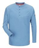 Bulwark QT20 Long Sleeve Henley in Blue