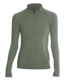 Anetik WSFLTL0 Women's Flight Tech Quarter-Zip in Dark olive heathered