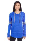 Holloway 229390 Women's Triblend Hooded Long Sleev in Vintage royal/ vintage grey