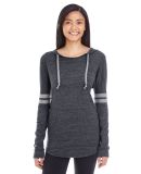 Holloway 229390 Women's Triblend Hooded Long Sleev in Vintage black/ vintage grey