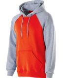 Holloway 229179 Athletic Fleece Banner Hooded Swea in Orange/ athletic heather