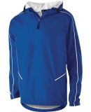 Holloway 229016 Wizard Hooded Quarter-Zip in Royal/ white