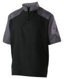 Holloway 229545 Raider Short Sleeve Quarter-Zip in Carbon print/ black