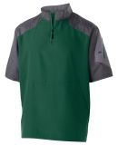 Holloway 229545 Raider Short Sleeve Quarter-Zip in Carbon print/ forest