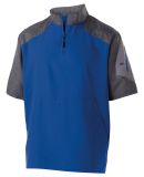 Holloway 229545 Raider Short Sleeve Quarter-Zip in Carbon print/ royal
