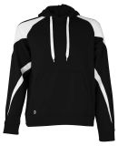 Holloway 229546 Athletic Fleece Prospect Hooded Sw in Black/ white
