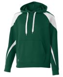 Holloway 229546 Athletic Fleece Prospect Hooded Sw in Forest/ white