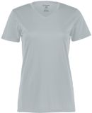 Holloway 222820 Women's Momentum V-Neck T-Shirt in Silver