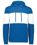 Holloway 229563 All-American Fleece Colorblocked H in Royal heather/ white