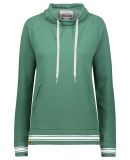 Holloway 229763 Women's All-American Fleece Funnel in Dark green heather/ white