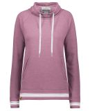 Holloway 229763 Women's All-American Fleece Funnel in Dusty rose heather/ white
