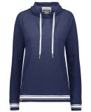 Holloway 229763 Women's All-American Fleece Funnel in Navy heather/ white