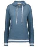 Holloway 229763 Women's All-American Fleece Funnel in Storm heather/ white
