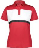 Holloway 222776 Women's Prism Bold Polo in Scarlet/ white