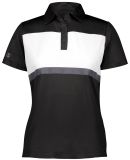 Holloway 222776 Women's Prism Bold Polo in Black/ white